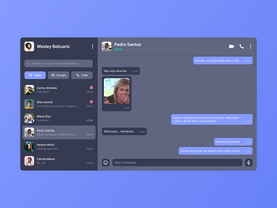 Daily UI 013 - Direct Messaging 013 chat conversation dailyui design desktop direct message message ui web webdesign