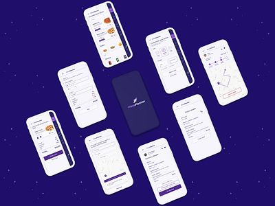 UI Mobile Delivery App Concept design illustration ui