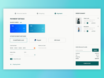 Credit Card Checkout #DailyUI 002 checkout dailyui 002 design ui