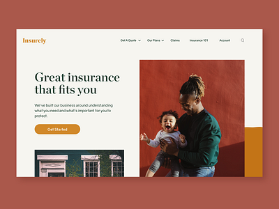 Insurance Landing Page design insurance ui ux webdesign