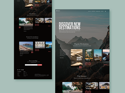 Travel Landing Page design travel travel app ui ux webdesign