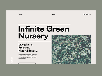 Nursery Landing page design nursery plant ui ux webdesign