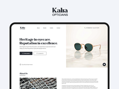 Kalra Optician Landing Page Design