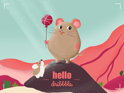 hello dribble animation branding design flat hellodribbble icon illustration logo type vector website