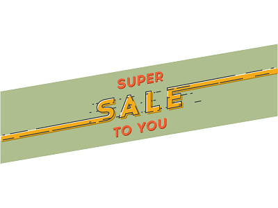 Sale! banner line art sale