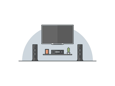 Home cinema home cinema illustration line art