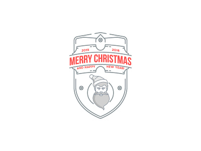 Christmas badge badge line art merry christmas santa