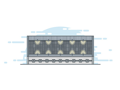 Swimming pool architecture line art swimming pool