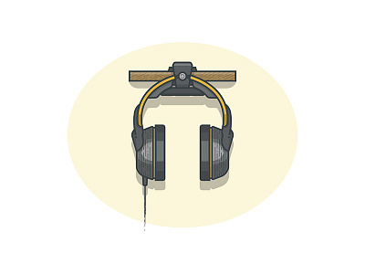 Series: Electronics (Headphones) headphones line art