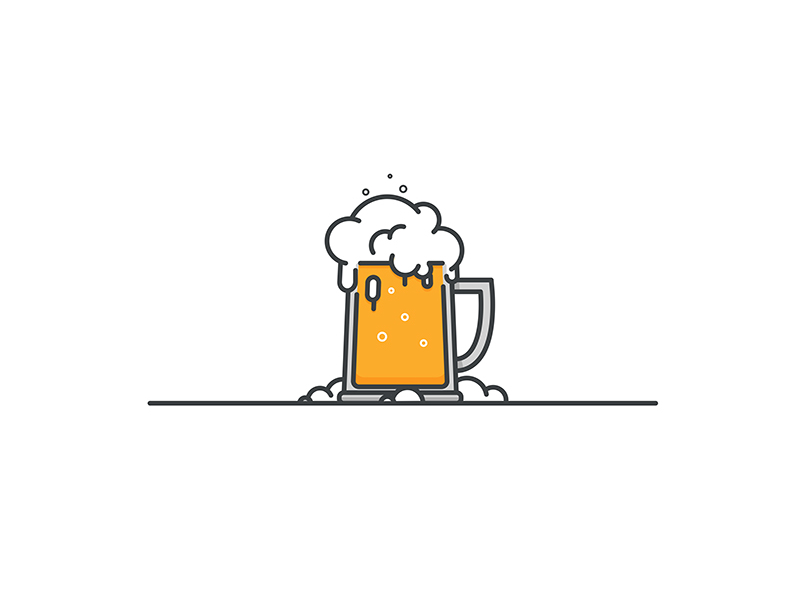 Glass of fresh beer by Igor Varenov on Dribbble