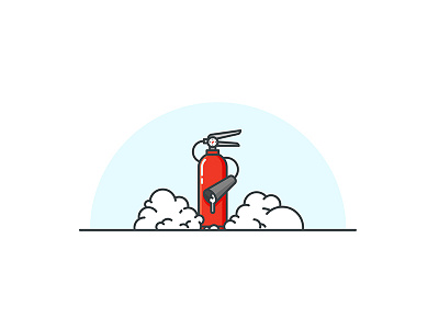 Fire extinguisher fire extinguisher line art