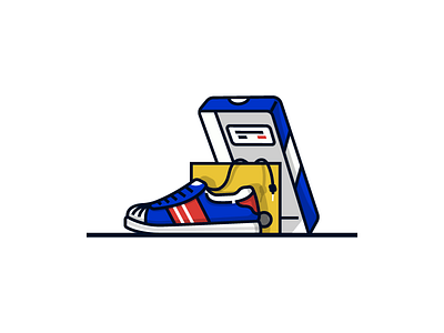 New Sneakers footwear icon illustration lineart shoes sneakers