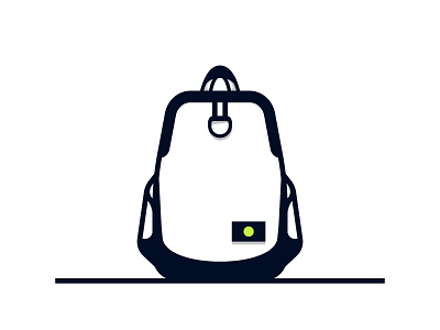 Backpack backpack bw icon lineart