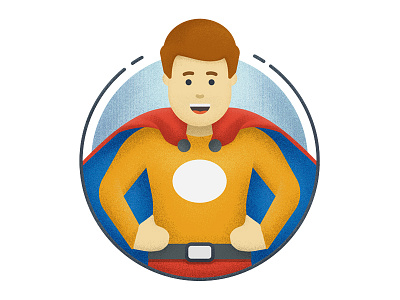 Superhero badge flat man superhero texture