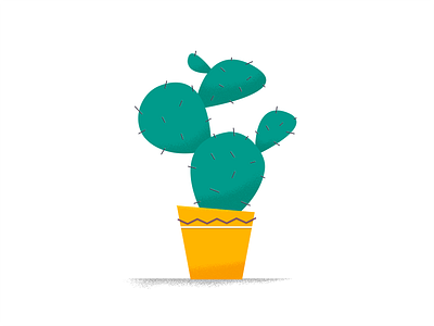 Flower cactus flat flower icon illustration texture