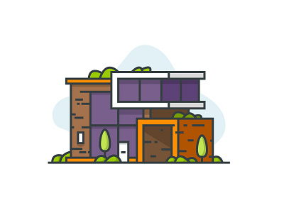 Little Architecture #23 architecture house icon illustration littlearchitecture tree