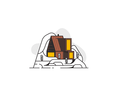 Little Architecture #28 architecture cabin forest house icon illustration littlearchitecture mountain tree