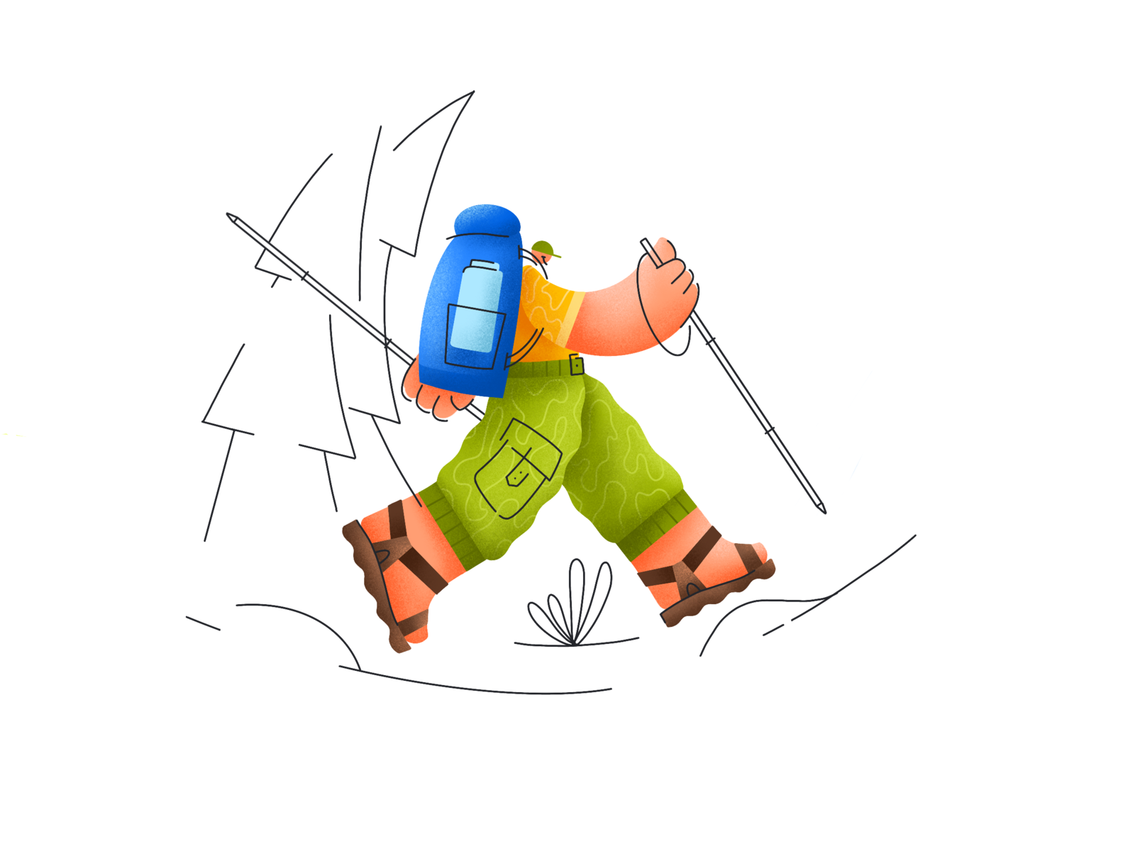 Hiking by Igor Varenov on Dribbble