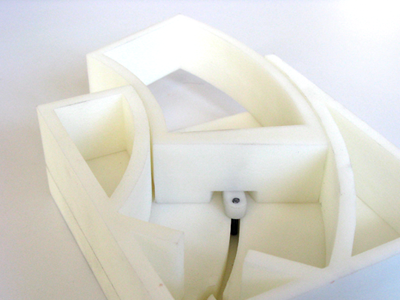 Box 3d print prototype top secret white