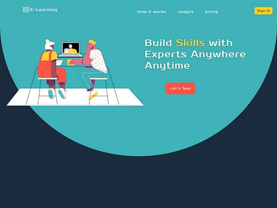 E-learning web template design