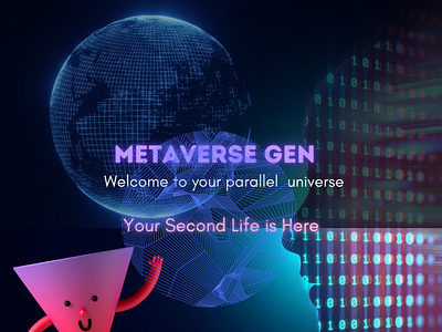 Metaverse gen 3d ads branding canva graphic design instagram post social media ui