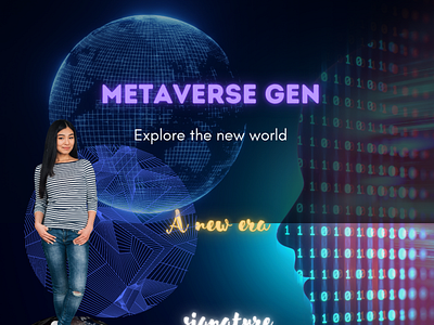 Metaverse gen 3d ads branding canva graphic design instagram post social media ui