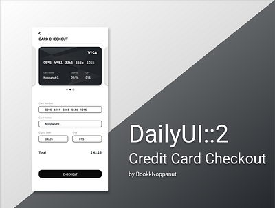 DailyUI::2 002 app checkout credit card checkout dailyui dailyuichallenge design ui