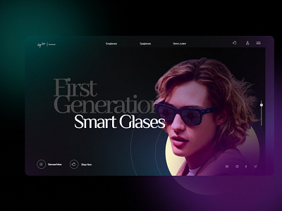Sungglasess Web Commerce - Landing Page branding clean design design vector webdesign