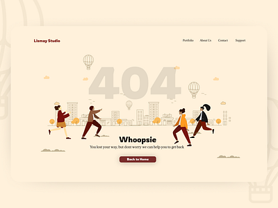 404 Error Page branding graphic design motion graphics ui