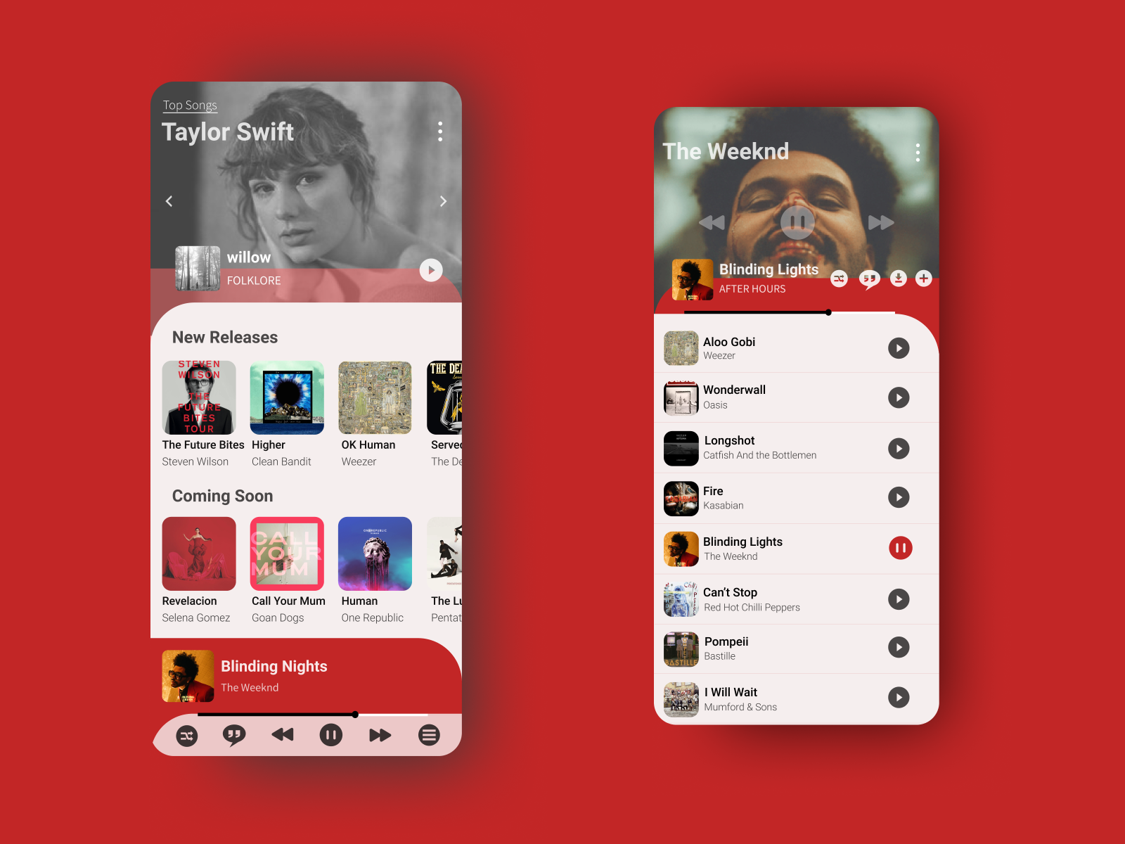 Music Application by Rutvi Korat on Dribbble