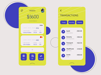 Wallet App app application design minimal ui wallet