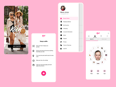 Beauty app design ui