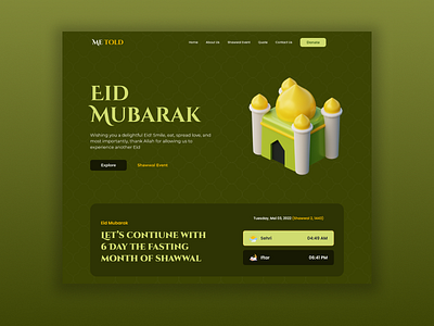 Landing page Islamic Event app design illustration landing page mobile ui uiux ux web