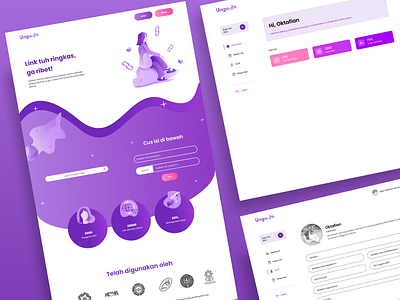 Short link Ungu.in ]ungu app design figma graphic design illustration link mobile purple shortlink ui uiux ungu ux web