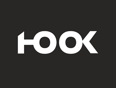 Logo Hook design flat logo minimal music typography