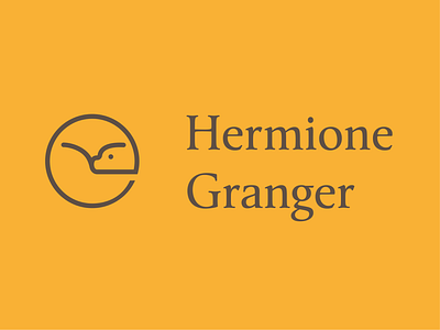 Logo Hermione branding design flat graphic design icon illustration illustrator logo minimal typography vector