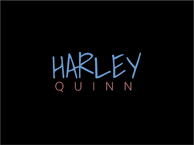 Harley Quinn design flat graphic design illustrator logo logo design logotype minimal typography