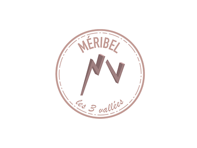 Méribel design flat graphic design icon illustrator logo logo design logotype minimal typography