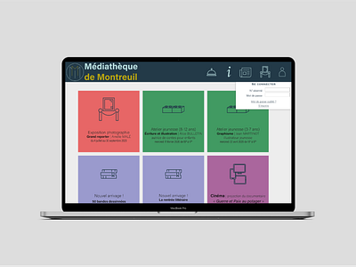 "Médiathèque de Montreuil" website design flat graphic design icon illustrator logo minimal ui ux webdesign website