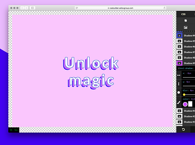 Unlock Magic developer tools font shadow typography vector web