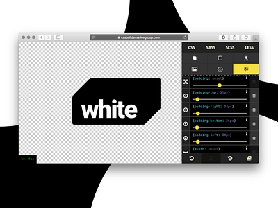 White shape developer tools web