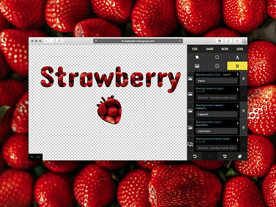 Strawberry text css developer tools font strawberry typography vector web