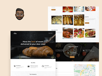 Restaurant landing page design designer landing page design landingpage minimal restaurant ui web website design