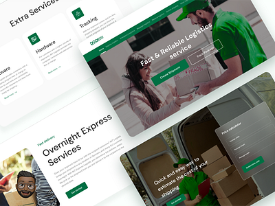 Doorstep logistics casestudy delivery landing page logistics shipping webdesign