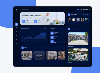 Smart House ai best shot dark mode dashboard design