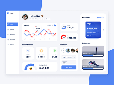 Finad Finance dashboard finance fintech ui