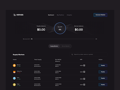 XERXES (Lending & Borrowing protocol) borrowing defi lending loan web3