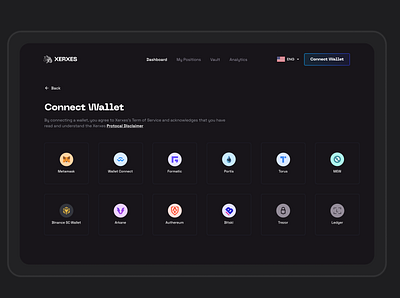 Connect Wallet blockchain defi minimal modal wallet web3