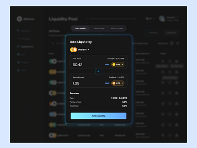 Add liquidity modal