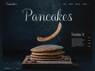 Pancake Banner banner concept design pancake ui ux website